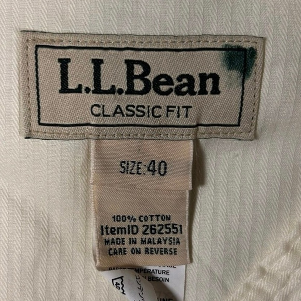 New LL Bean Chinos Mens 40 Tan 100% Cotton Wrinkle Free Classic Fit‎ Dress Pants - Picture 3 of 8